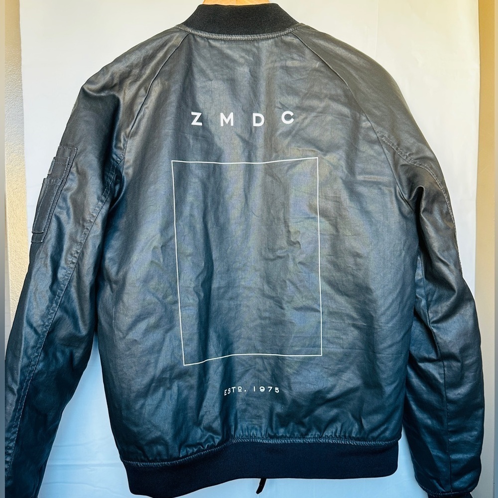 Zara Man Puffer Moto Black Jacket size M